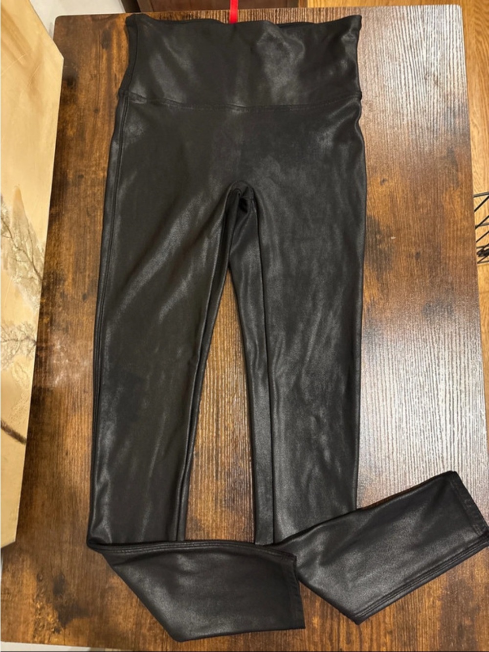 SPANX Kids Faux Leather Leggings in Black